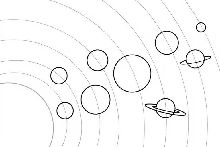 Solar System Drawing: How To Draw Solar System? Step By Step Guide
